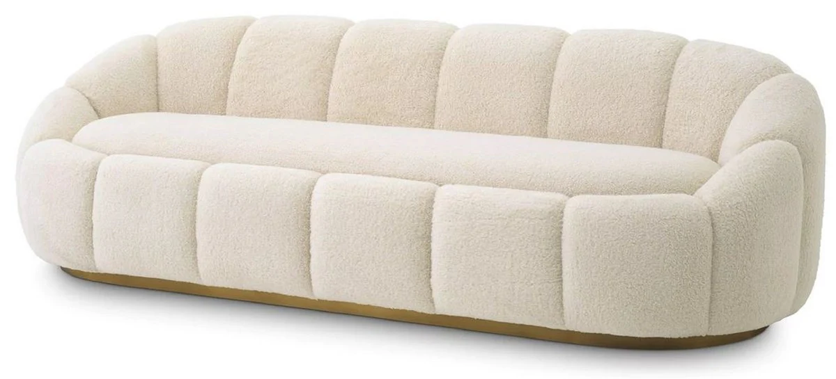Casa Padrino sof¨¢ de lujo crema / lat¨®n 230 x 80 x A. 71 cm - Sof¨¢ de Sal¨®n y Hotel - Muebles de Sal¨®n y Hotel - Calidad de Lujo