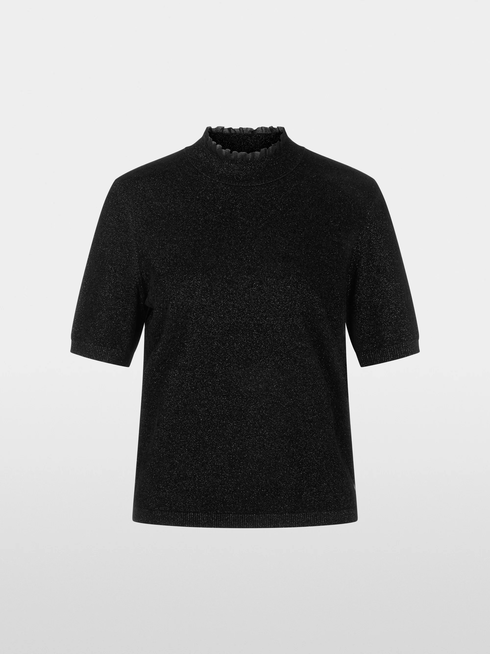 Marc-Cain Short-sleeve pullover in glitter elegance