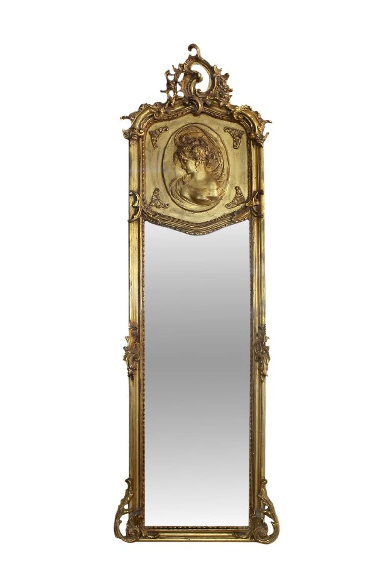 Casa Padrino Antique Style Mirror 55 x H. 160 cm - Baroque Wall Mirror