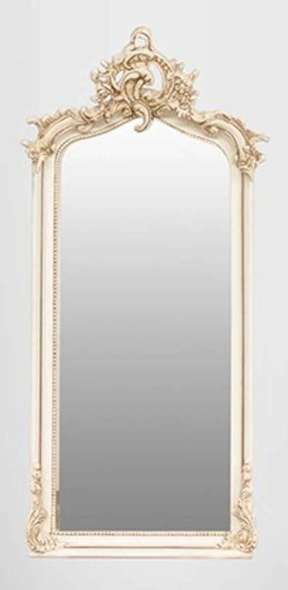 Casa Padrino Baroque mirror antiqued cream 115 x 48 cm