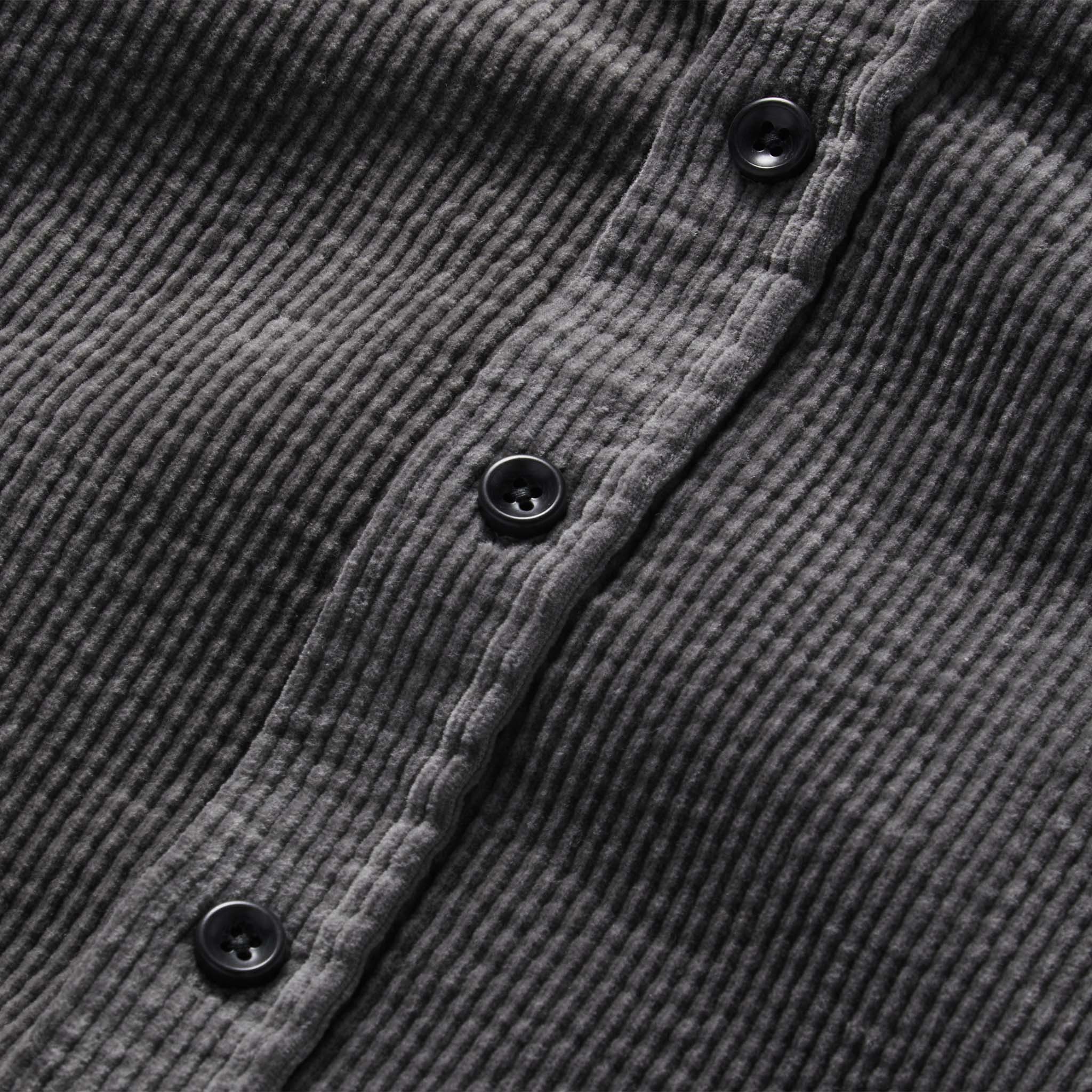 The Utility Shirt in Dark Charcoal Crepe Cord