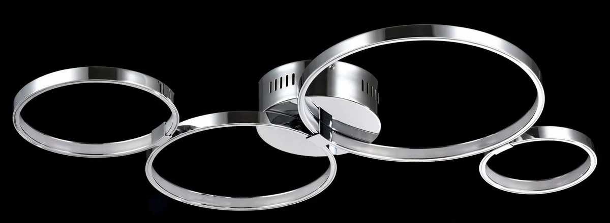 Casa Padrino aplique y luz de pared plata 74 x 44 x H. 7 cm - Luz LED Moderna