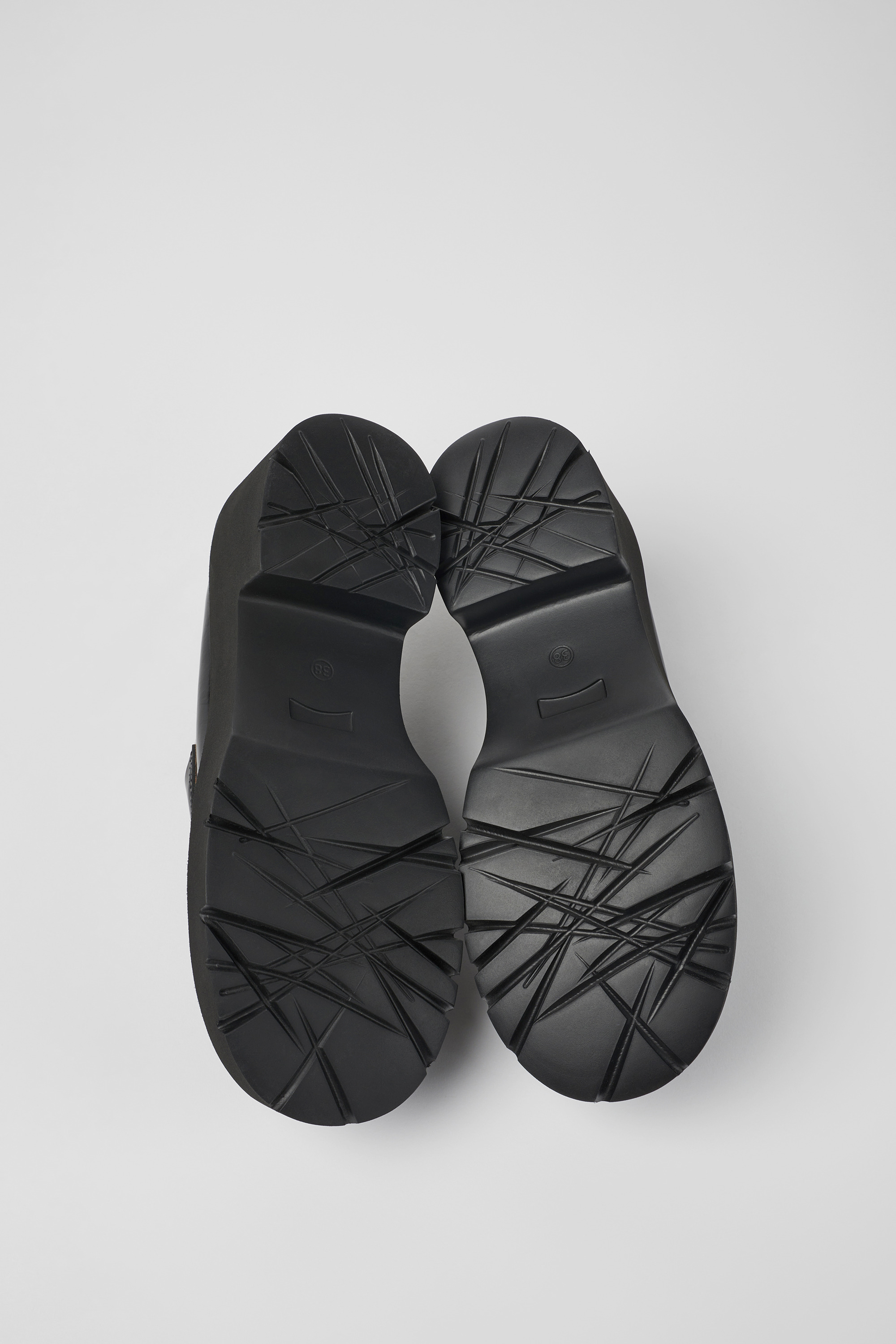 Milah - Black leather loafers for women