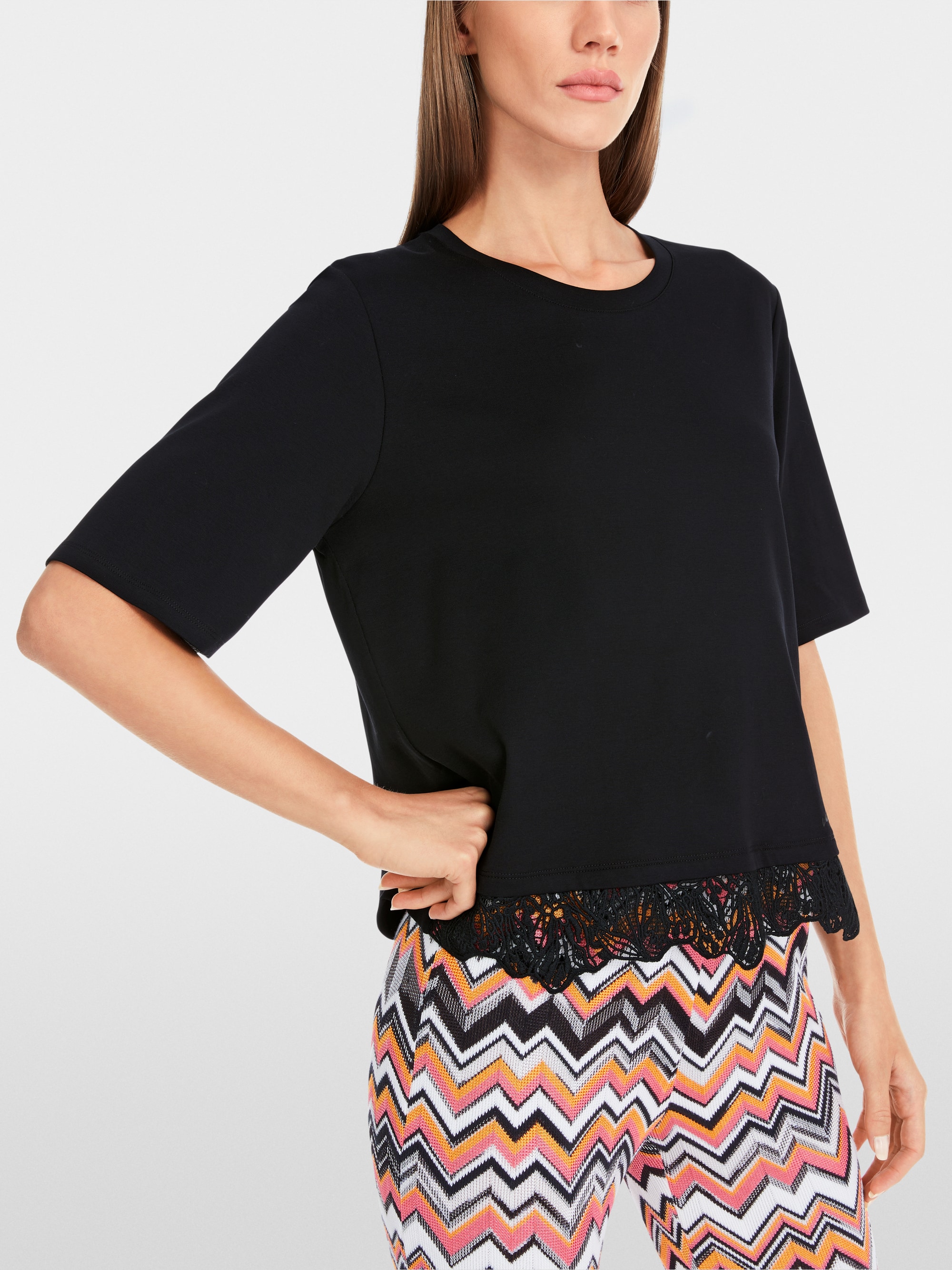Marc-Cain T-Shirt with Delicate Lace