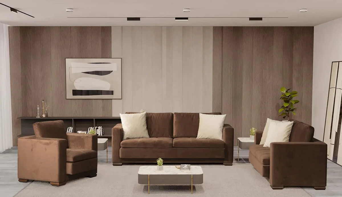 Casa Padrino sof¨¢ de lujo de 2 plazas marr¨®n 171 x 88 x A. 67 cm - Sof¨¢ de sal¨®n - Sof¨¢ de hotel - Muebles de sal¨®n - Muebles de hotel - Muebles de lujo - Interiores de lujo