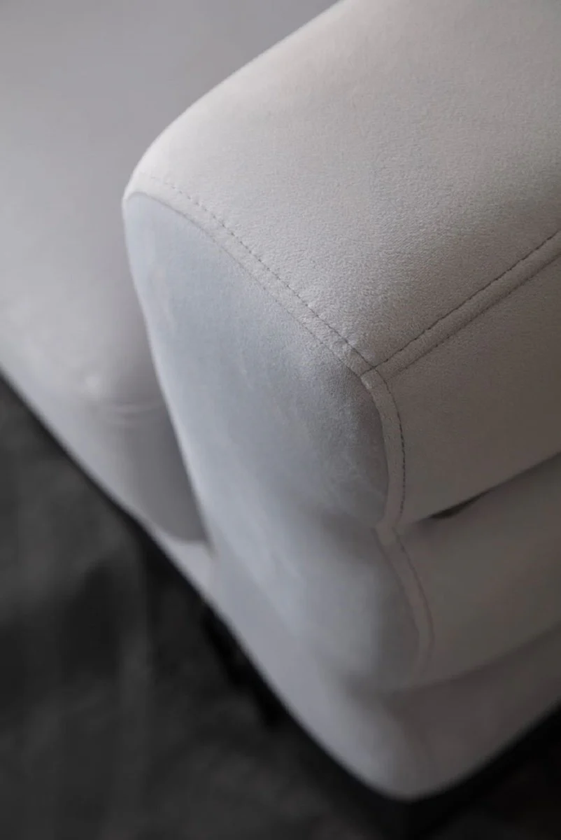 Casa Padrino sof¨¢ de lujo gris / negro 230 x 102 x A. 88 cm - Sof¨¢ de sal¨®n - Sof¨¢ de hotel - Muebles de sal¨®n - Interiores de sal¨®n - Muebles de hotel - Muebles de lujo - Interiores de lujo