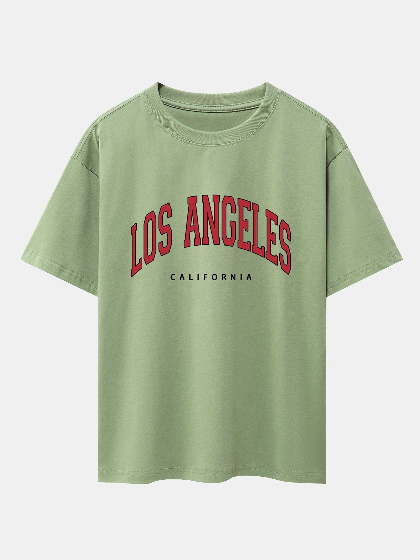 Los Angeles Print Drop Shoulder Oversize T-Shirt