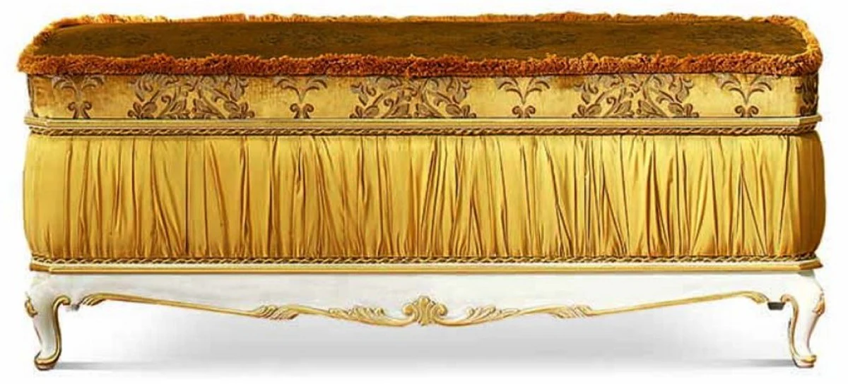 Casa Padrino banco barroco de lujo 125,5 cm - Muebles barrocos - Hecho en Italia