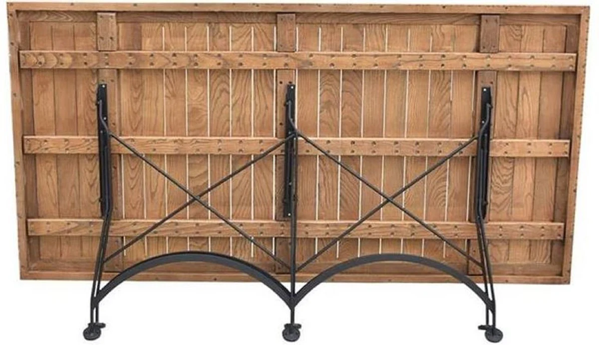 Casa Padrino conjunto de muebles de jard¨ªn Art Nouveau marr¨®n / negro - 1 Mesa de comedor de jard¨ªn Art Nouveau y 6 Sillas de jard¨ªn Art Nouveau - Muebles de Gastronom¨ªa y de Jard¨ªn Art Nouveau