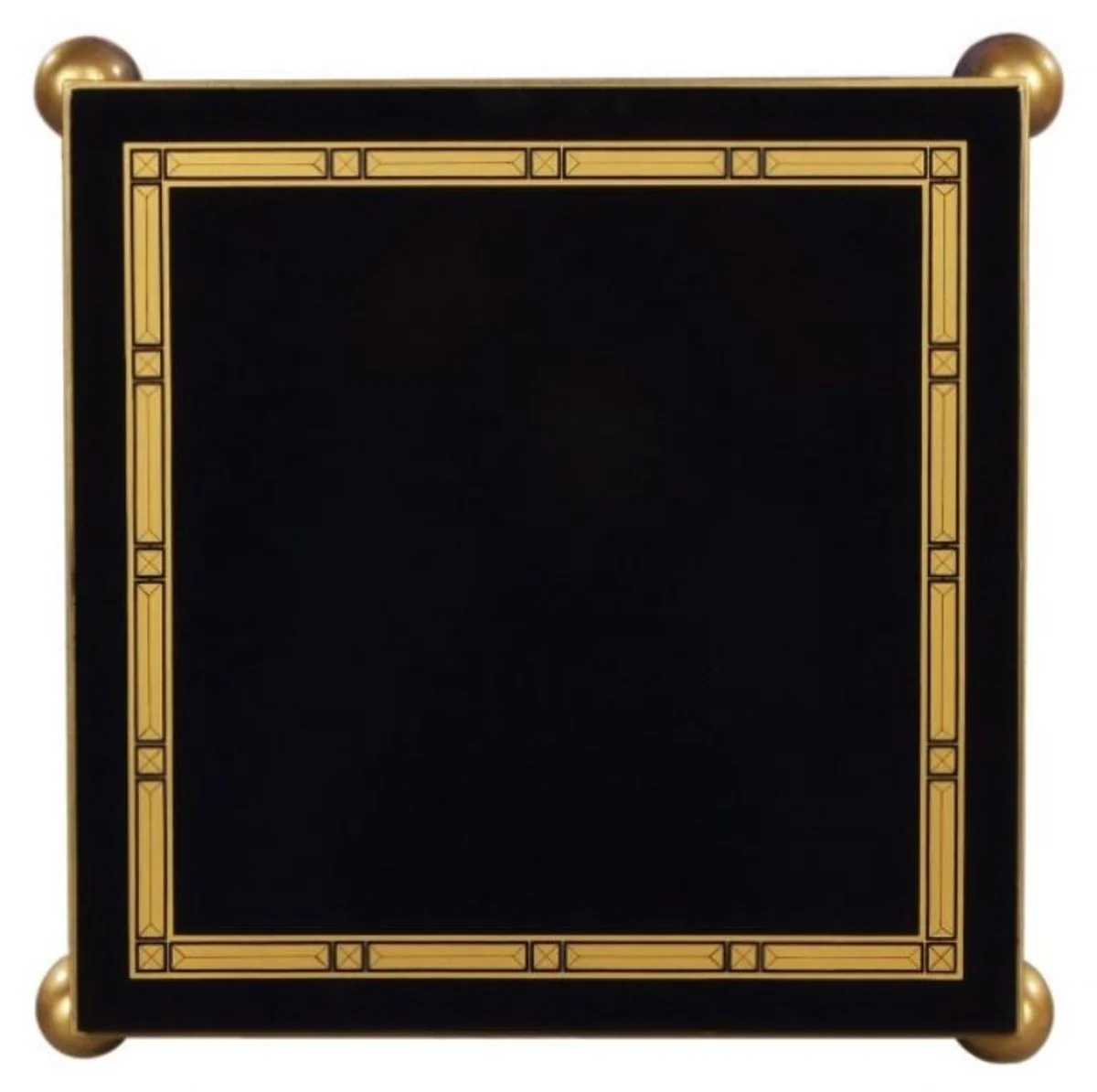 Casa Padrino mesa de salón de lujo negro / oro 45 x 45 x H. 95 cm - Mesa Auxiliar de Lujo