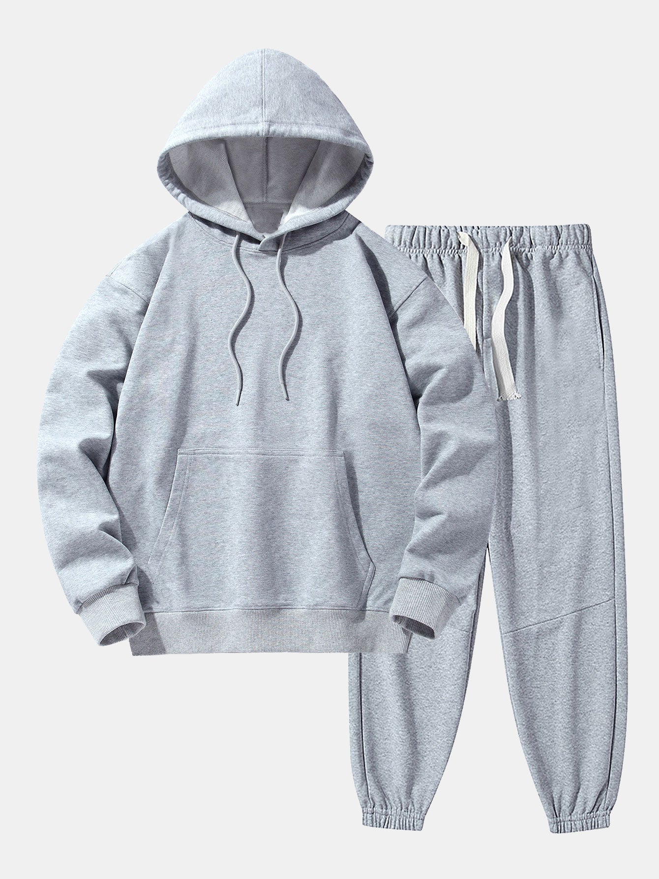 Basic Heavy Weight Drop Shoulder Relaxed Hoodie & Jogger Pants