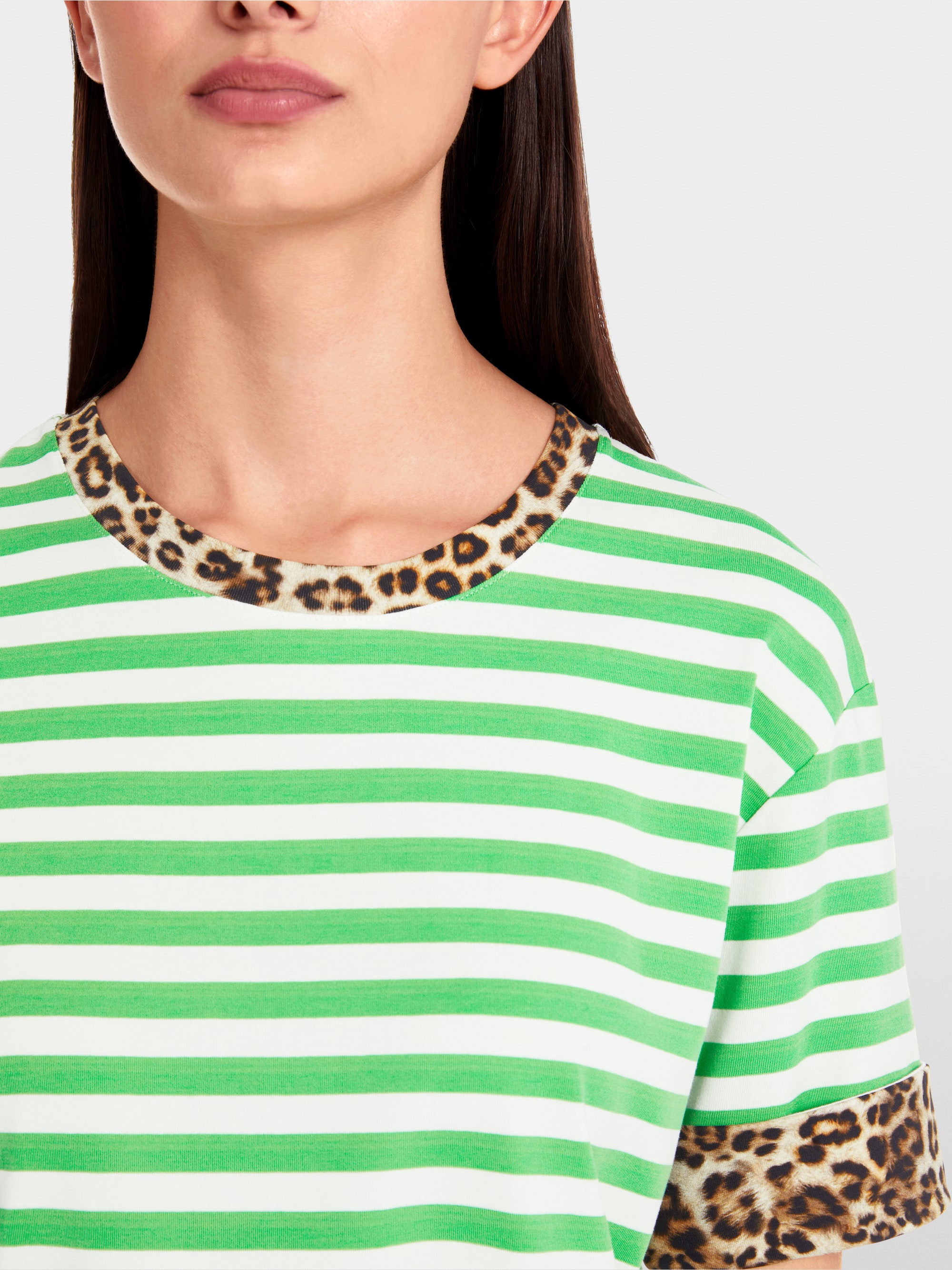 Marc-Cain Striped t-shirt with 3/4 sleeves