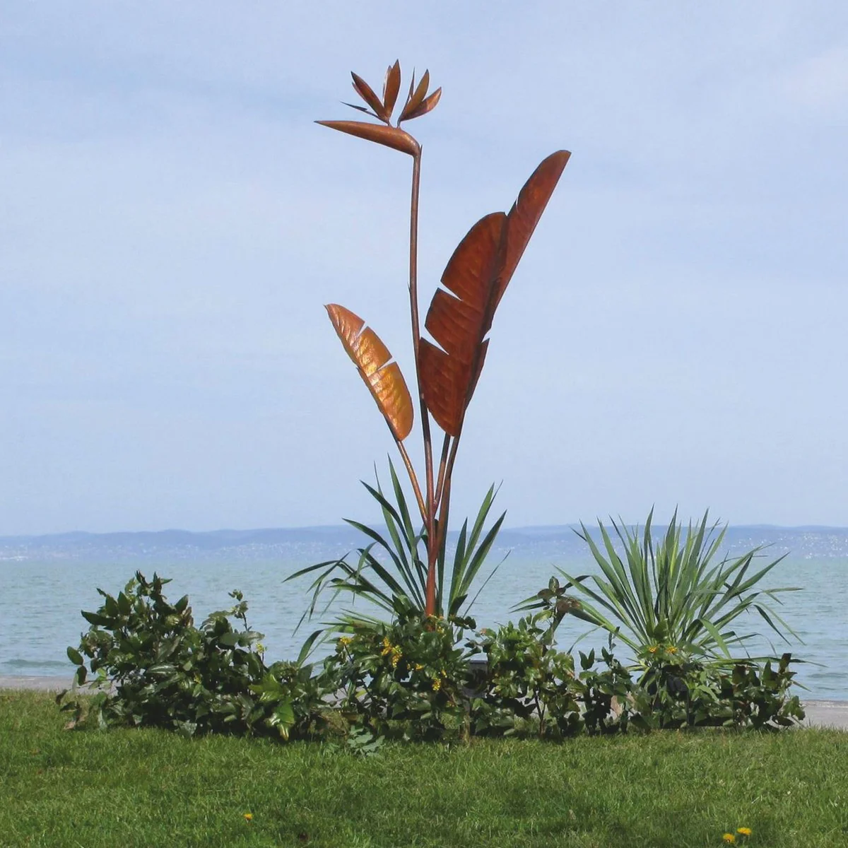 Casa Padrino escultura decorativa de jard¨ªn de acero de lujo planta oxidada A. 205 cm