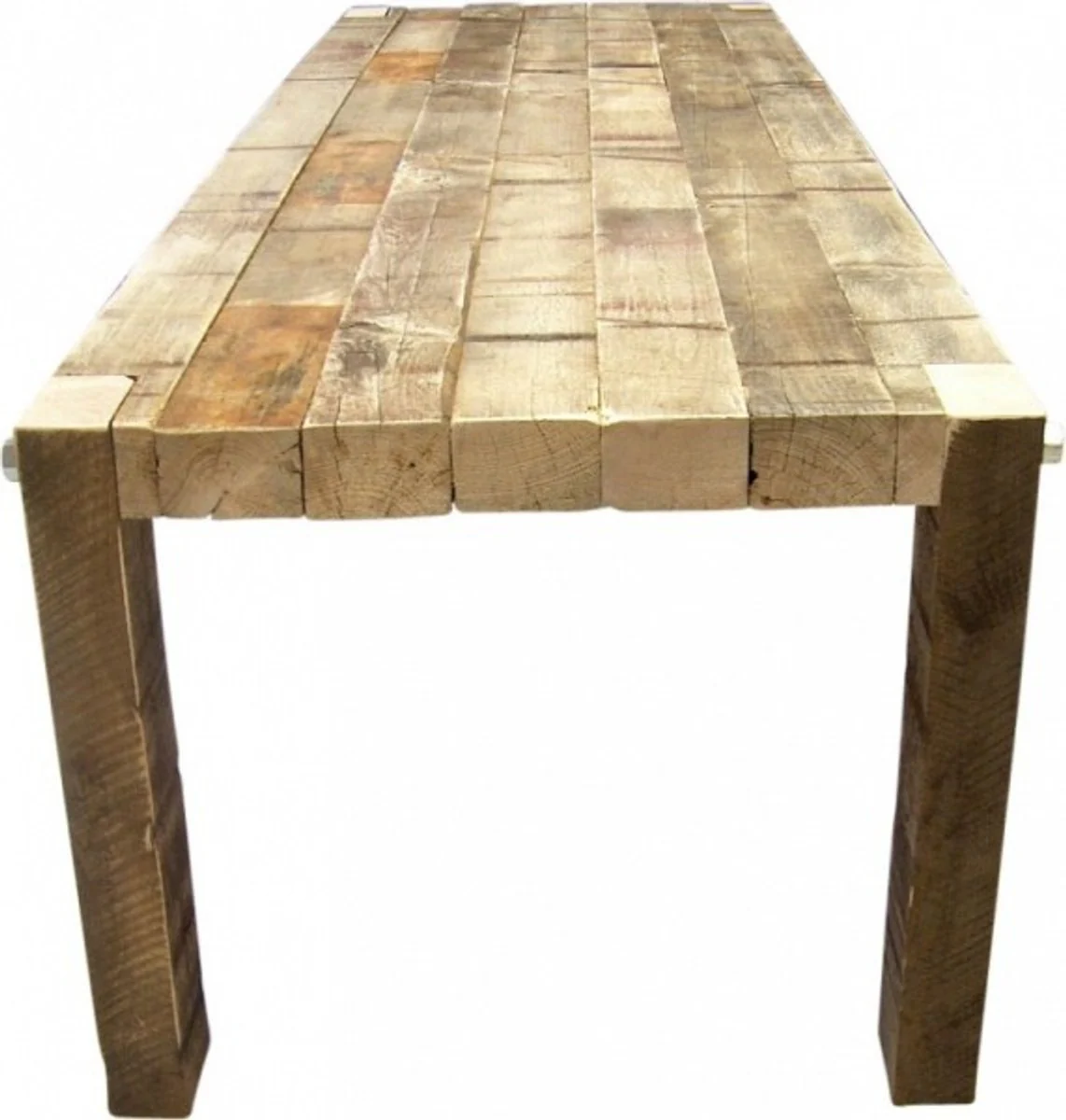 Casa Padrino solid wood dining table pine Massif 200 cm - Heavy construction - Rustic