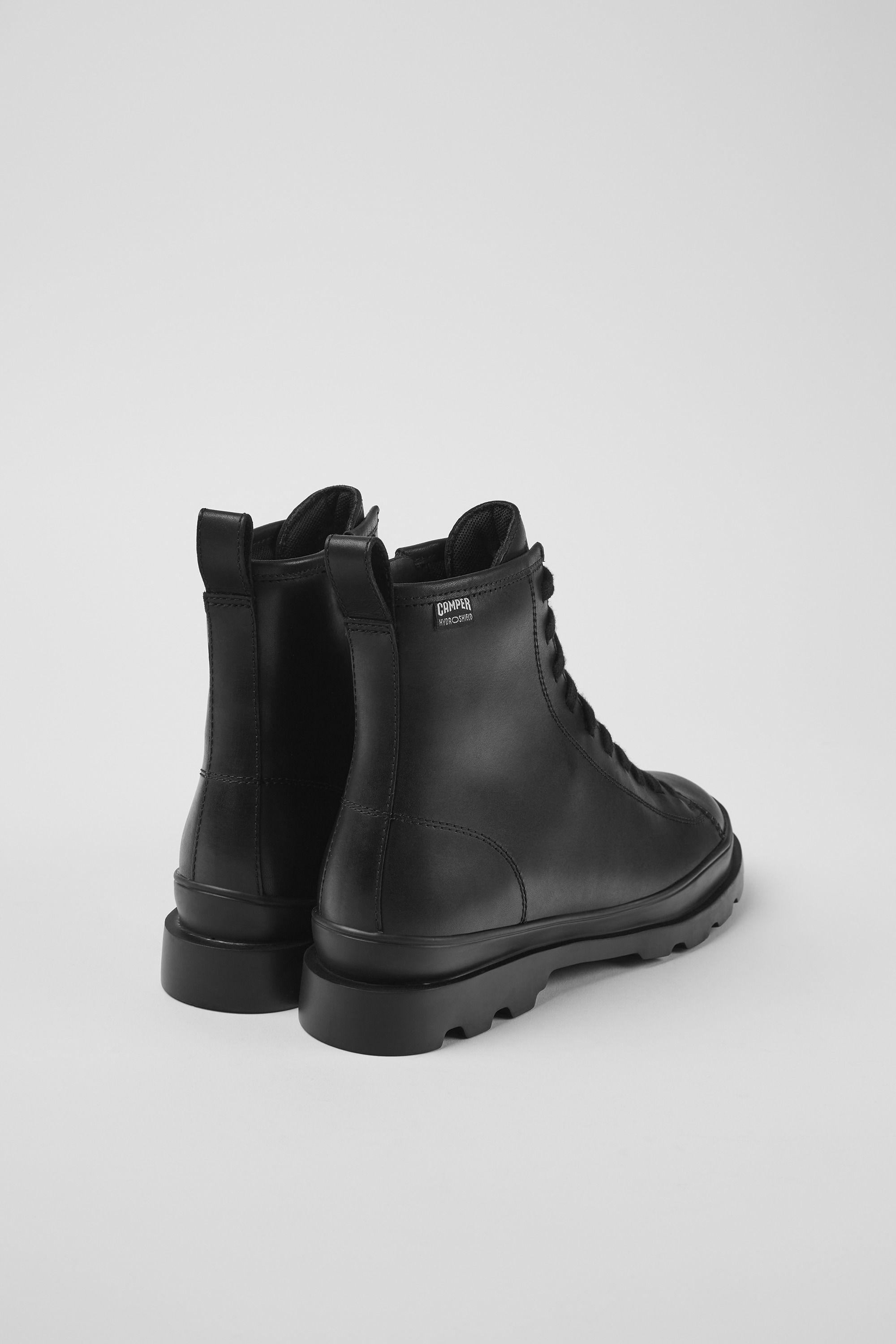 Brutus HYDROSHIELD - Black leather lace-up boots for women
