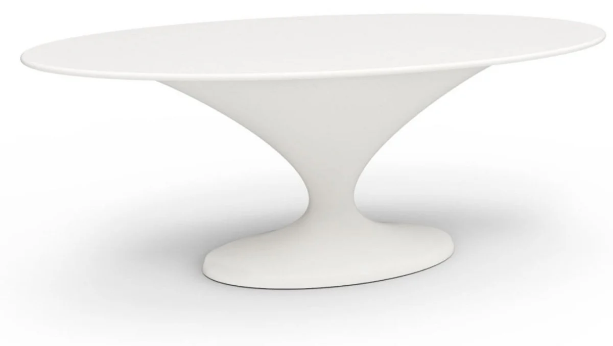 Casa Padrino mesa de comedor de jard¨ªn de lujo blanco mate 200 x 120 x A. 75 cm