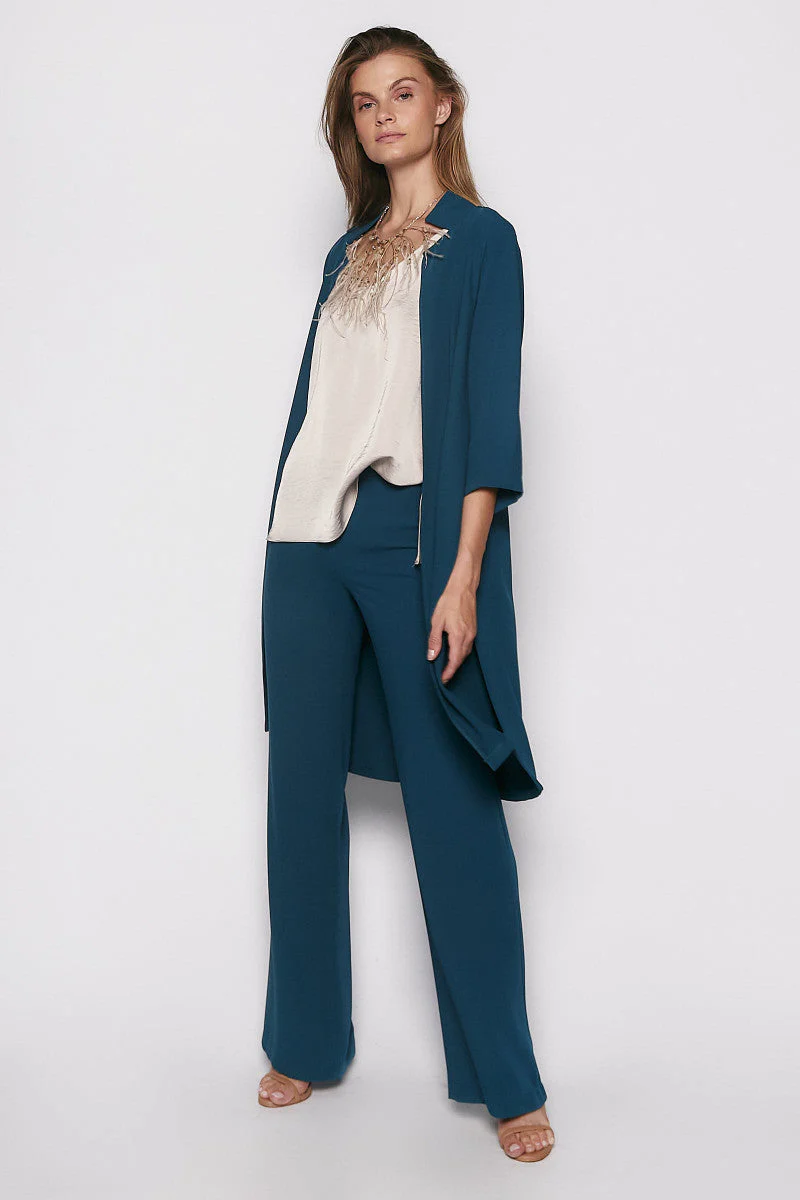 Rivera-spain Pantalón palazzo turquesa oscuro
