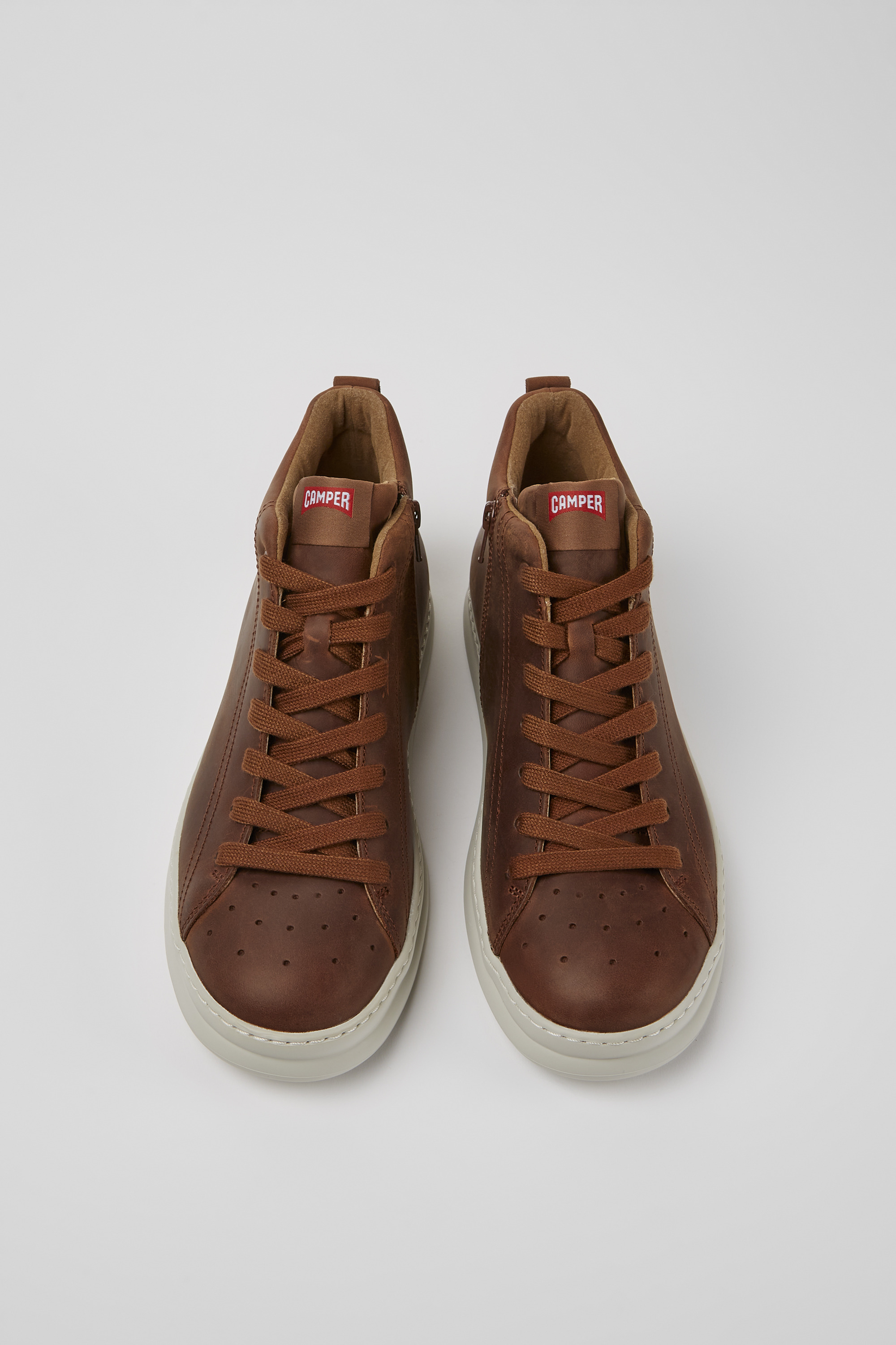 Runner - Brown leather sneakers for men