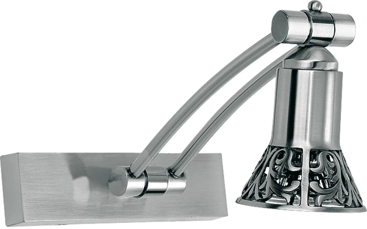 Casa Padrino l¨¢mpara de pared LED / l¨¢mpara de lectura barroco de lujo plata A. 20 cm