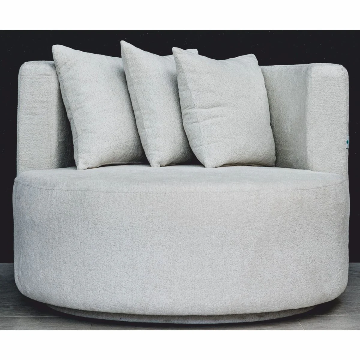 Casa Padrino sill¨®n de lujo gris claro ? 105 x A. 75 cm - Sill¨®n redondo de sal¨®n y jard¨ªn