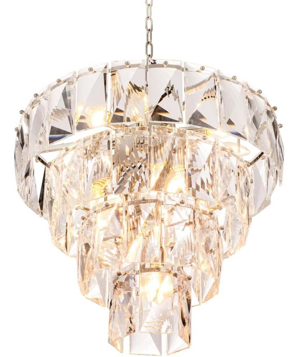 Casa Padrino lámpara de araña de cristal de lujo Ø 60 x H. 65 cm - Noble y Suntuosa