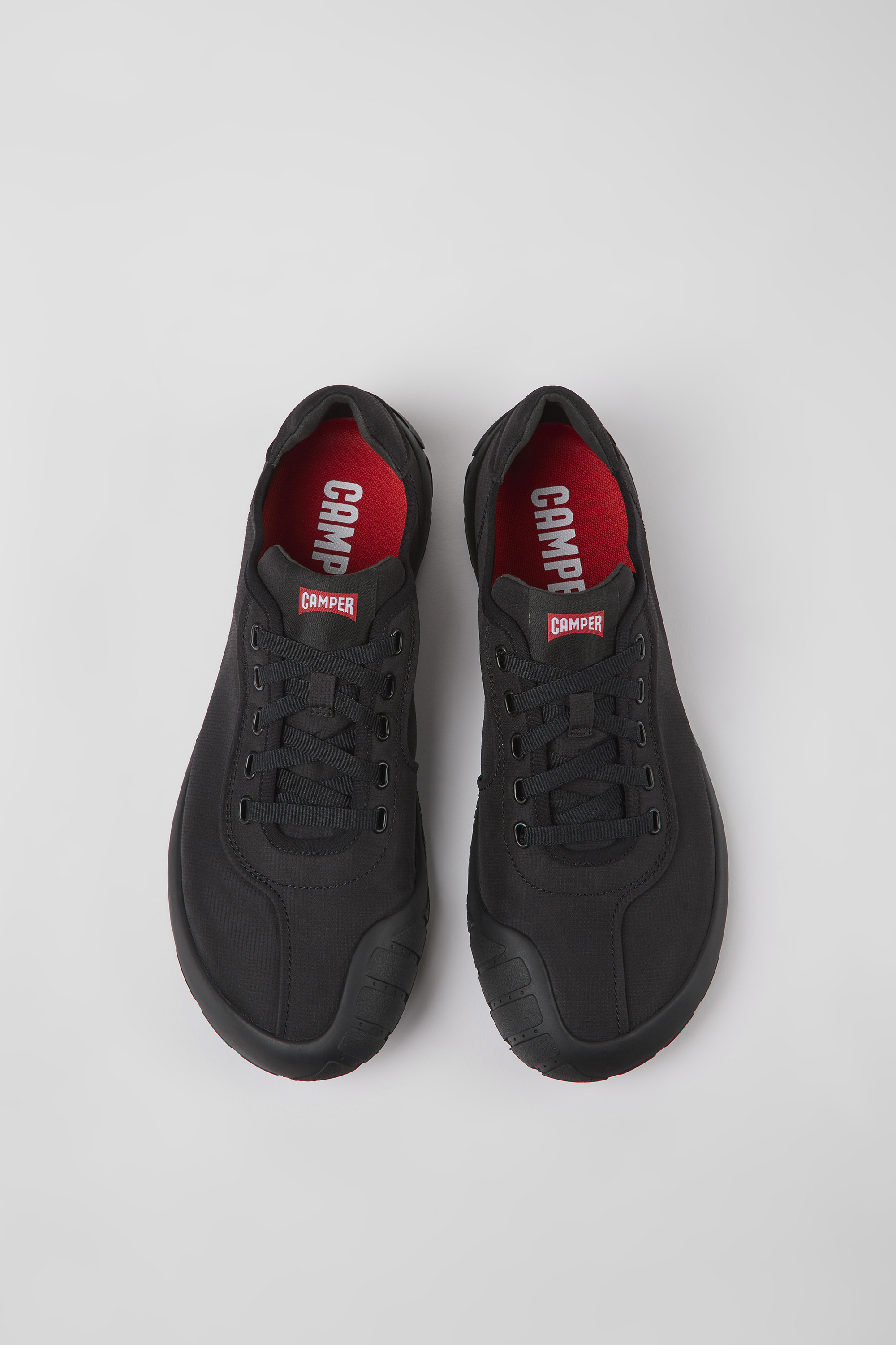 Path - Black textile sneakers for men