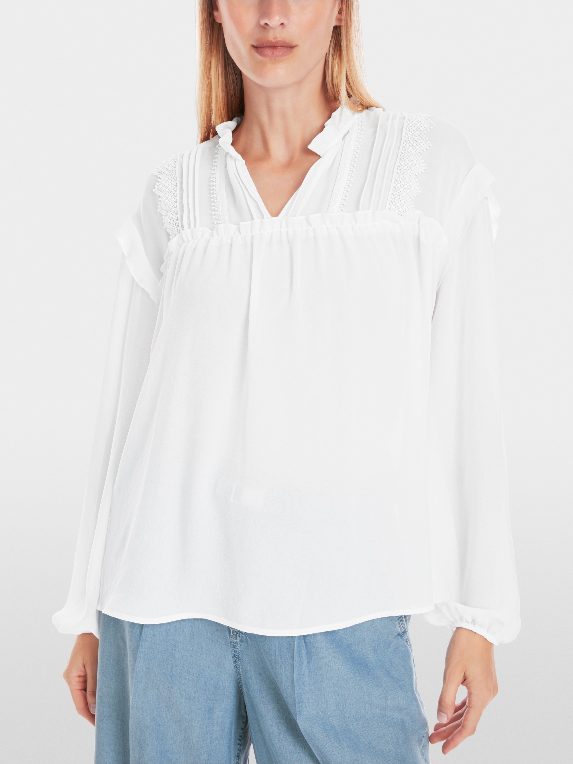 Marc-Cain Rethink Together blouse with lace