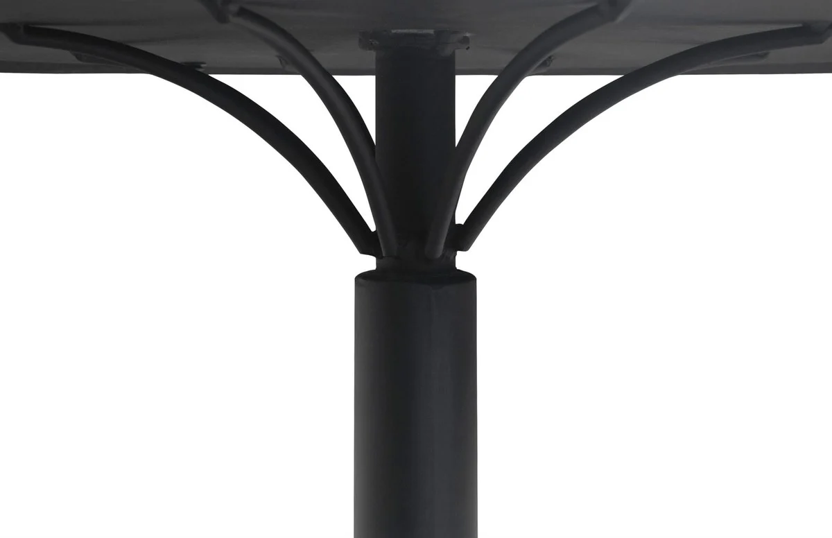 Casa Padrino mesa de comedor de lujo multicolor / negro ? 120 x H. 76 cm - Mesa de Cocina Redonda con Azulejos de Pizarra y Baldosas de Cer¨¢mica