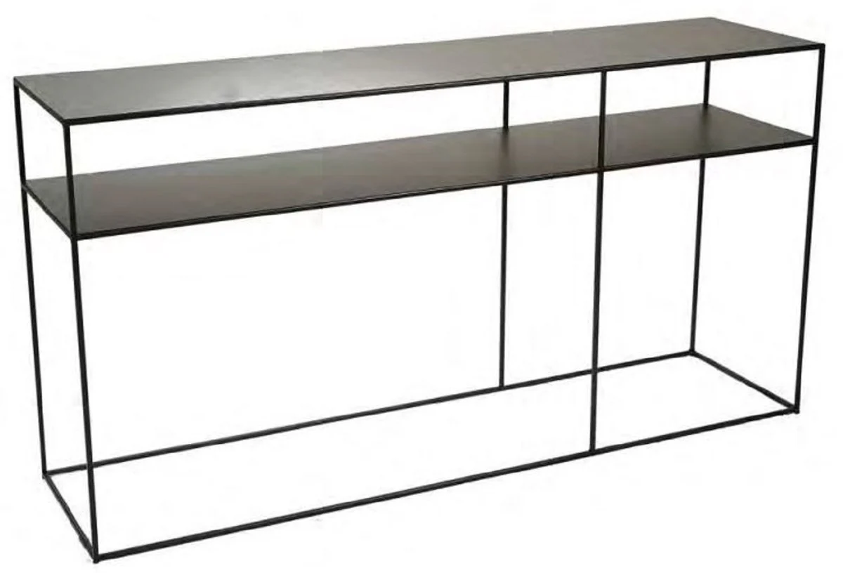 Casa Padrino consola de lujo negro 160 x 40 x A. 81 cm - Consola moderna de metal - Muebles de sala de estar - Muebles de oficina