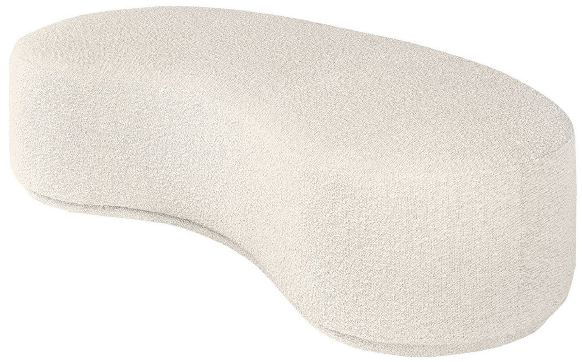 Casa Padrino banco de lujo crema 149 x 65,5 x A. 41 cm - Banco curvo - Muebles de Sala de Estar - Muebles de Hotel - Colecci¨®n de Lujo