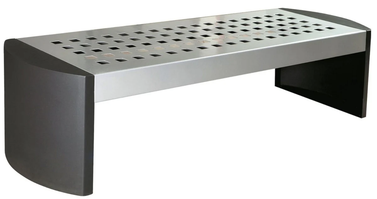 Casa Padrino banco de jard¨ªn - banco de parque de metal plata / gris 200 cm