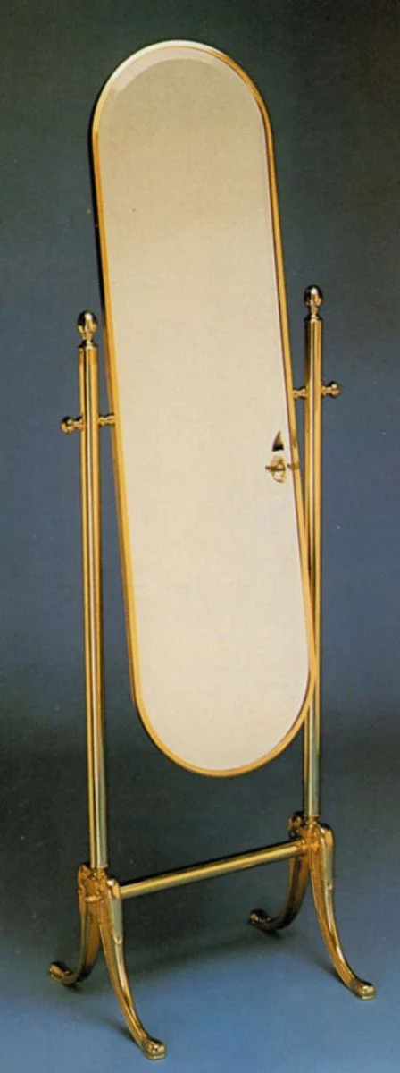 Casa Padrino espejo de pie barroco de lujo oro 51 x 40 x A. 162 cm - Espejo de lat¨®n noble - Espejo de ba?o - Espejo de dormitorio - Muebles Barrocos - Calidad de Lujo