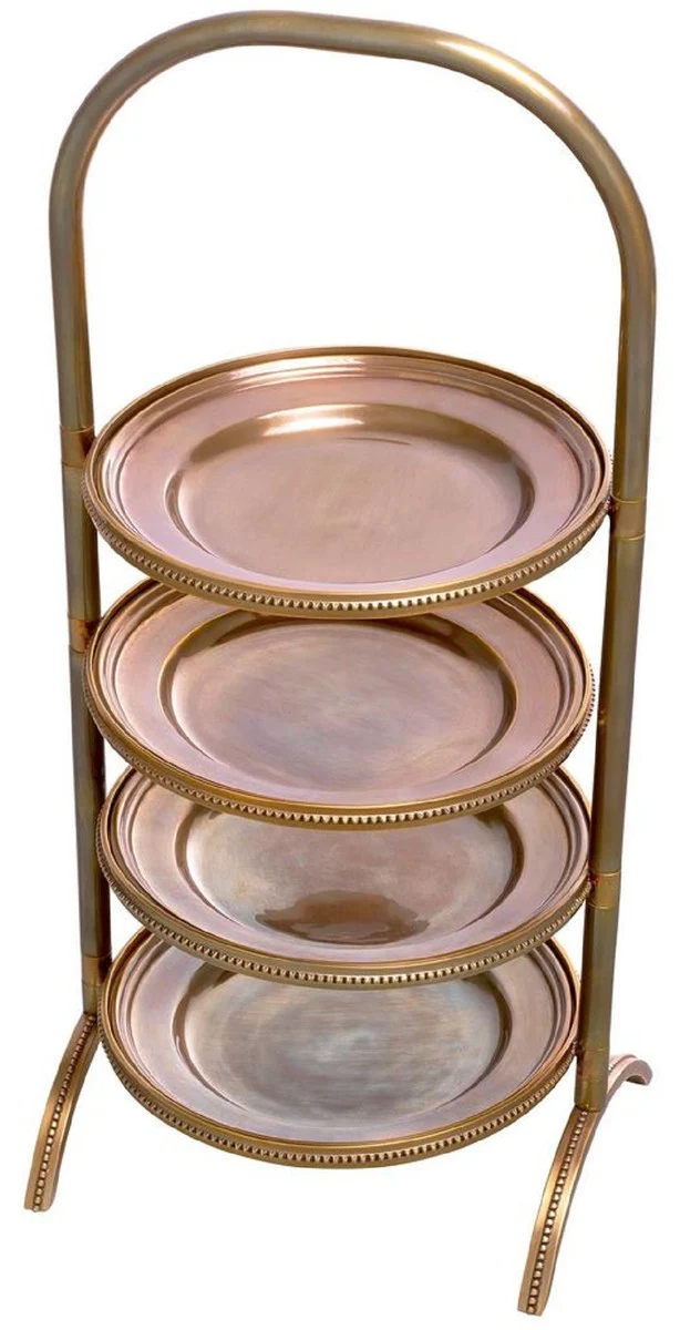 Casa Padrino etagere de lujo con asa lat¨®n antiguo 21 x 18,5 x A. 47,5 cm - Accesorios de gastronomia - Accesorios de restaurante - Accesorios de hotel - Accesorios de lujo - Calidad de lujo