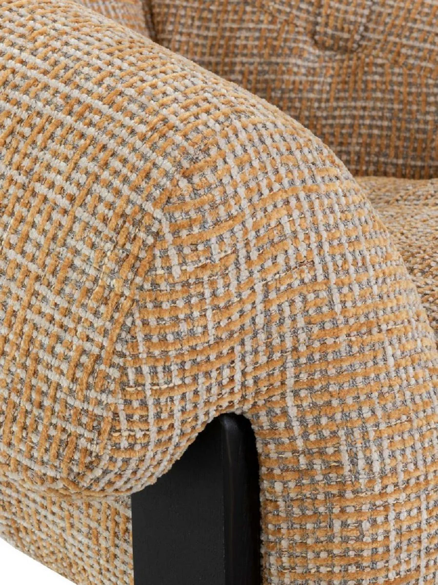 Casa Padrino sill¨®n de sal¨®n de lujo y sill¨®n de hotel beige / negro A. 69 cm - Muebles de lujo