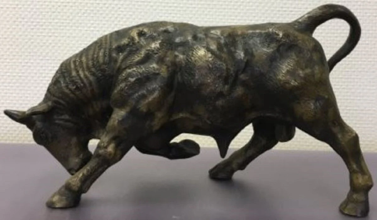 Casa Padrino figura de bronce de lujo toro bronce / oro 38 x 13 x H. 23 cm - Figura de Decoración de Lujo