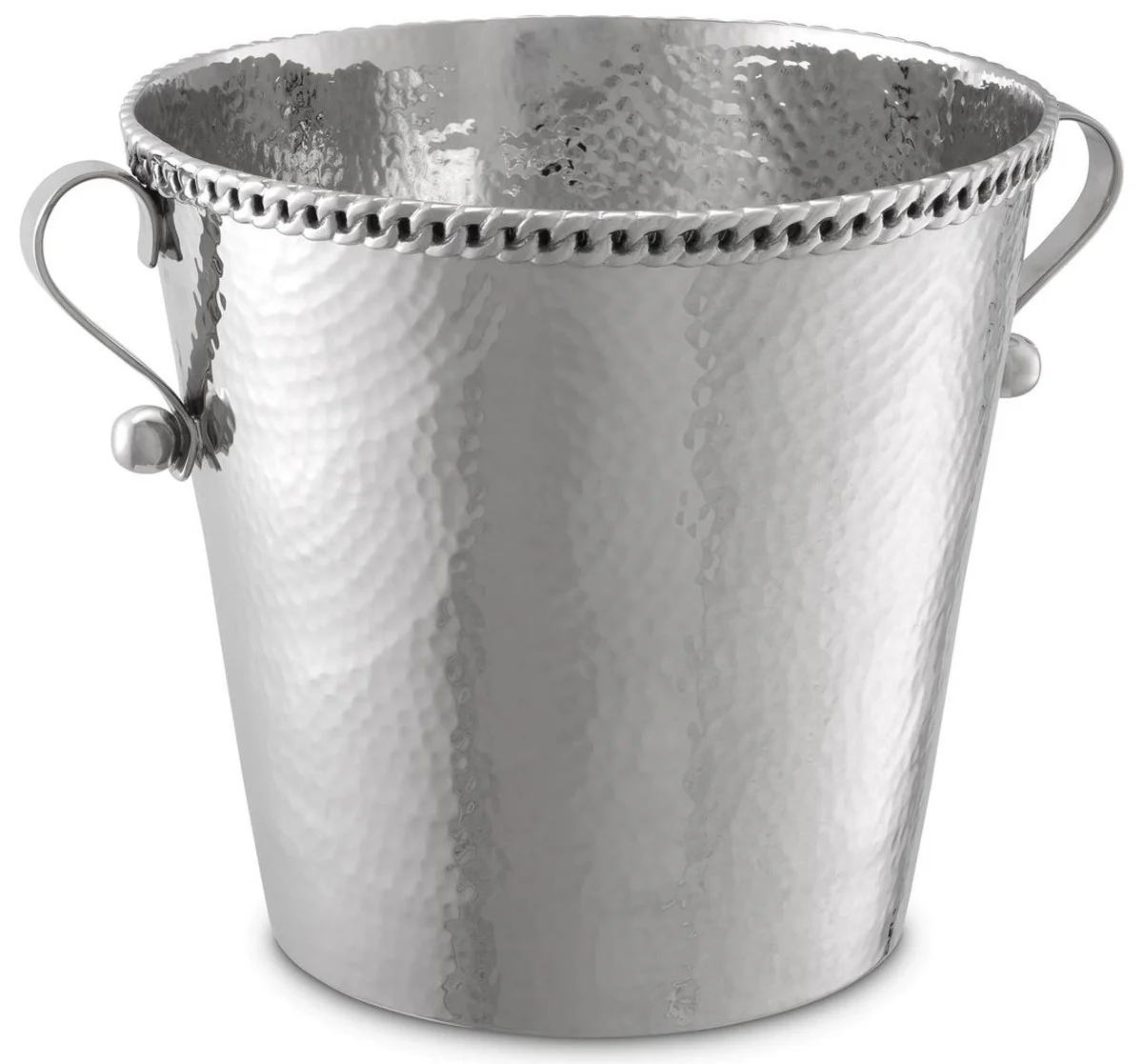 Casa Padrino enfriador de vino de lujo con 2 asas plata ? 25,5 x A. 23,5 cm - Enfriador de champ¨¢n - Accesorios de gastronom¨ªa - Accesorios de restaurante - Accesorios de hotel