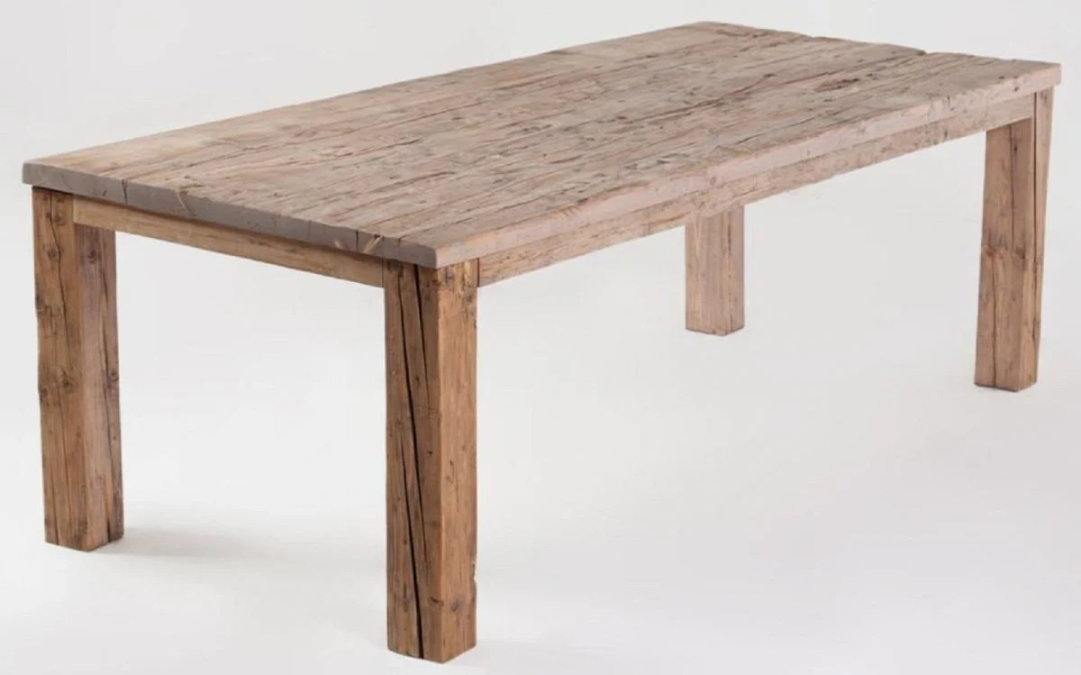 Casa Padrino mesa de comedor da estilo campestre natural - Diferentes Tama?os - Mesa de comedor r¨²stica rectangular - Muebles de comedor estilo campestre - Muebles de comedor r¨²sticos