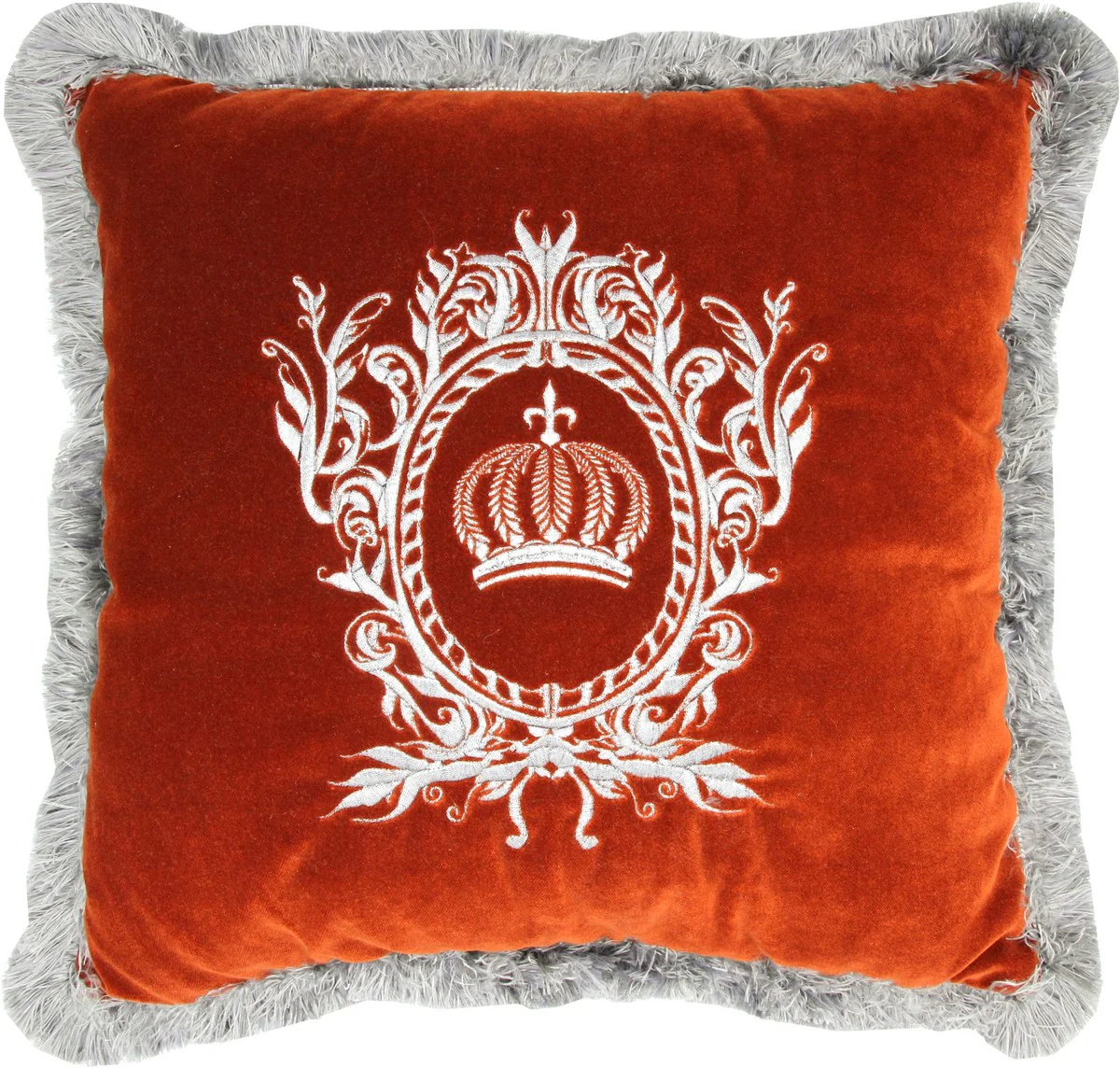 Almohada decorativa de lujo Harald Gl??ckler Pomp??s by Casa Padrino Burdeos rojo / plata - almohada Gl??ckler