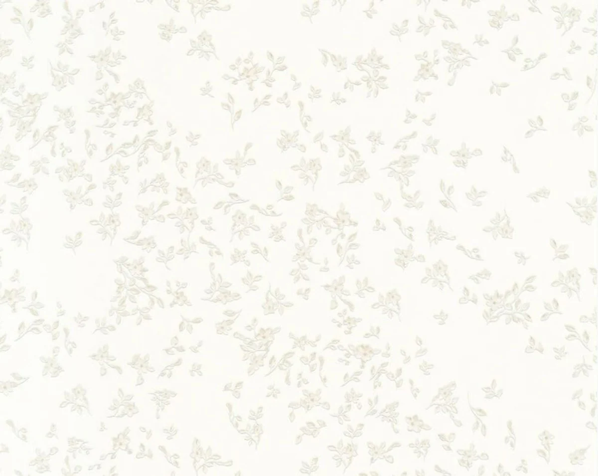 Papel Pintado no Tejido Barroco de Diseño Versace IV 93582-2 - Blanco con Estampado Floral - Papel Pintado de Diseño - Alta Calidad