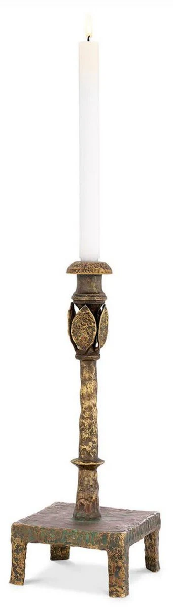 Casa Padrino portavela de lujo lat¨®n vintage 15 x 15 x A. 41 cm - Portavela de metal - Accesorios de decoraci¨®n para hoteles y restaurantes - Calidad de lujo