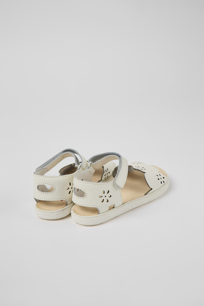 Miko White leather sandals for girl