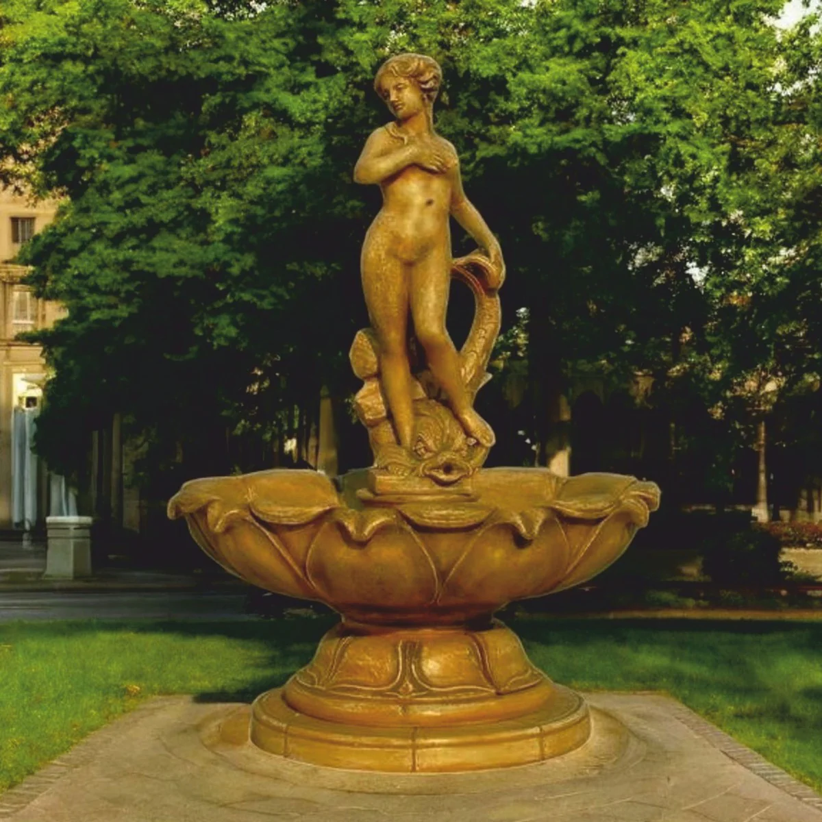 Casa Padrino fuente barroco beige antiguo ? 145 x A. 210 cm - Magn¨ªfica fuente de jard¨ªn