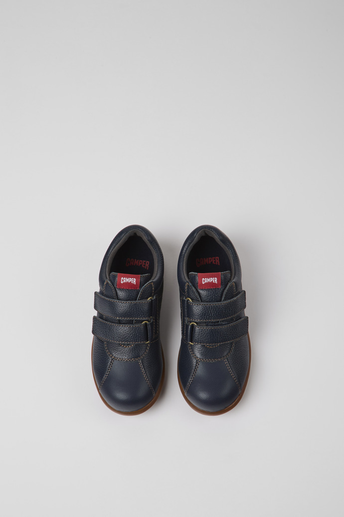 Pelotas Navy blue leather and textile shoes for kids