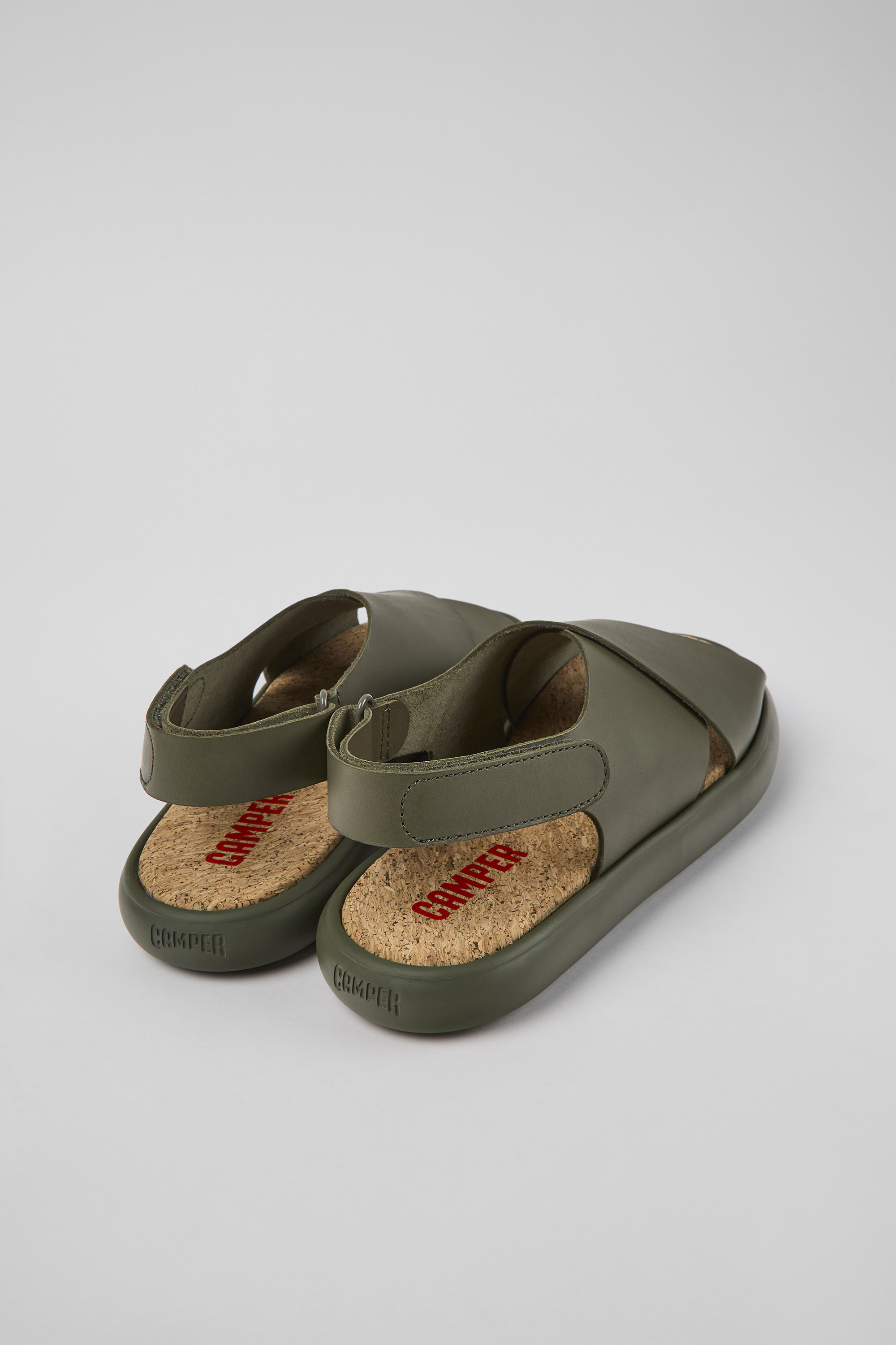 Pelotas Flota - Green leather sandals for women