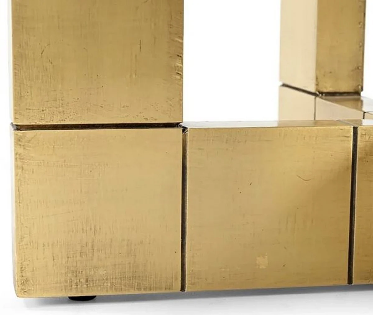 Casa Padrino mesa de comedor de lujo negro / oro ? 130 x A. 76 cm - Mesa de cocina redonda con tapa de m¨¢rmol - Muebles de comedor - Muebles de lujo