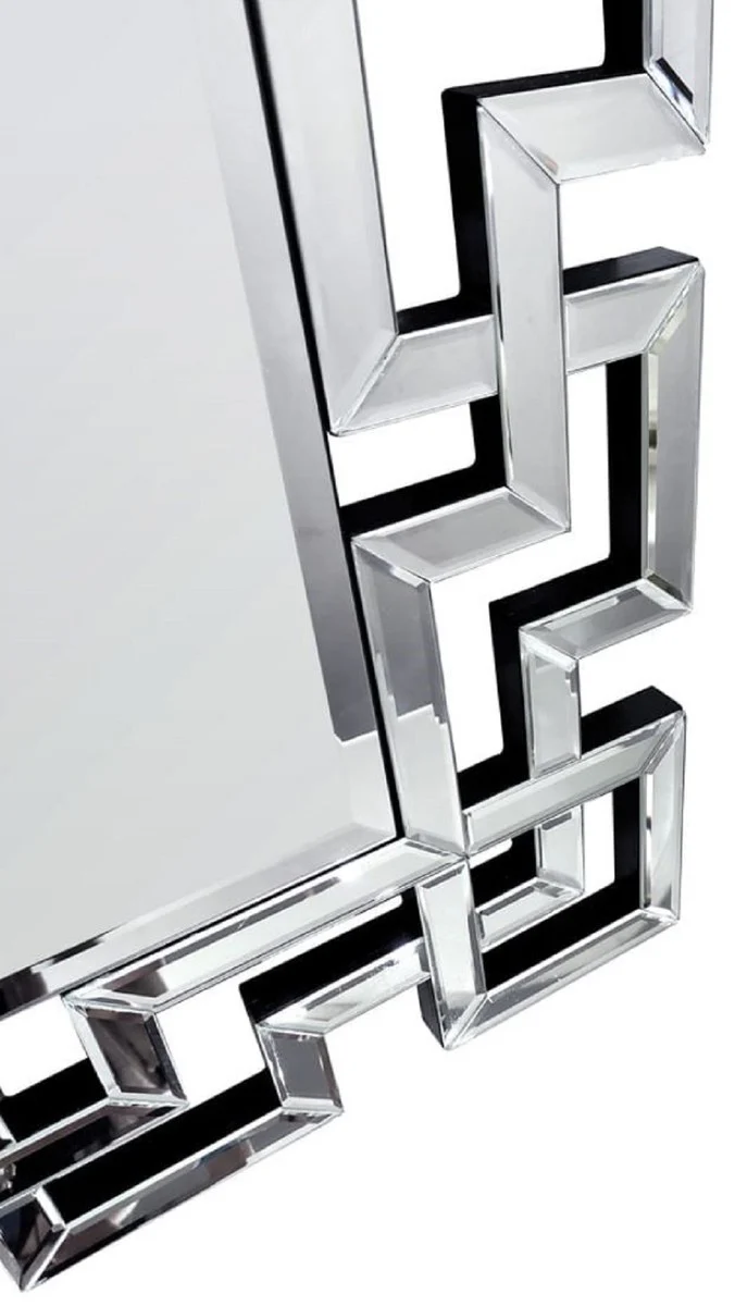 Casa Padrino espejo de pared de cristal de dise?o 80 x 3 x A. 120 cm - Espejo rectangular con cristales de cristal decorativos - Espejo de sal¨®n - Espejo de dormitorio - Espejo de armario