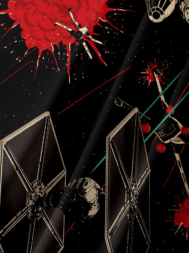 Spaceship Chest Pocket Short Sleeve Shirt