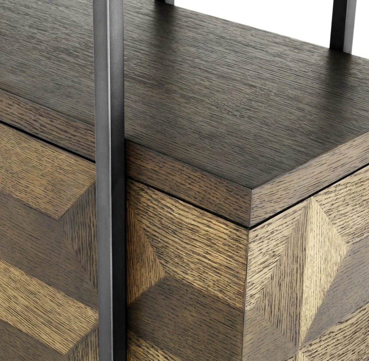 Casa Padrino armario de estanter¨ªa de lujo con 2 puertas marr¨®n / bronce 140 x 40 x H. 200 cm - Armario de Sal¨®n