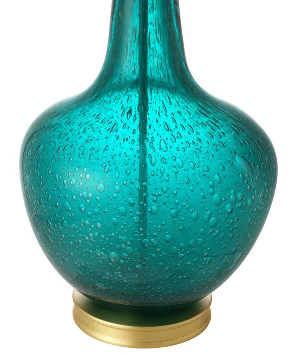 Casa Padrino l¨¢mpara de mesa de dise?o de lujo turquesa 26 x 52,5 x H. 91 cm - edici¨®n limitada