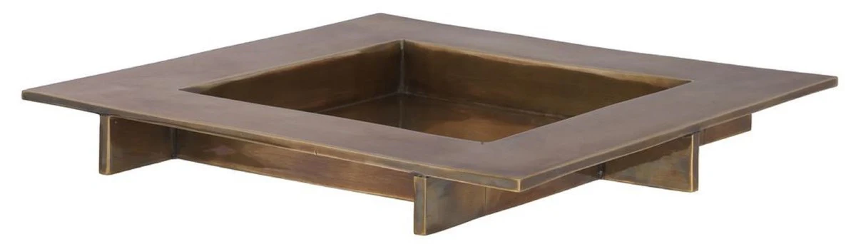 Casa Padrino bandeja de servir de lujo lat¨®n vintage 20 x 20 x A. 2 cm - Bandeja cuadrada de lat¨®n - Accesorios Gastronom¨ªa y Restauraci¨®n - Accesorios de Lujo